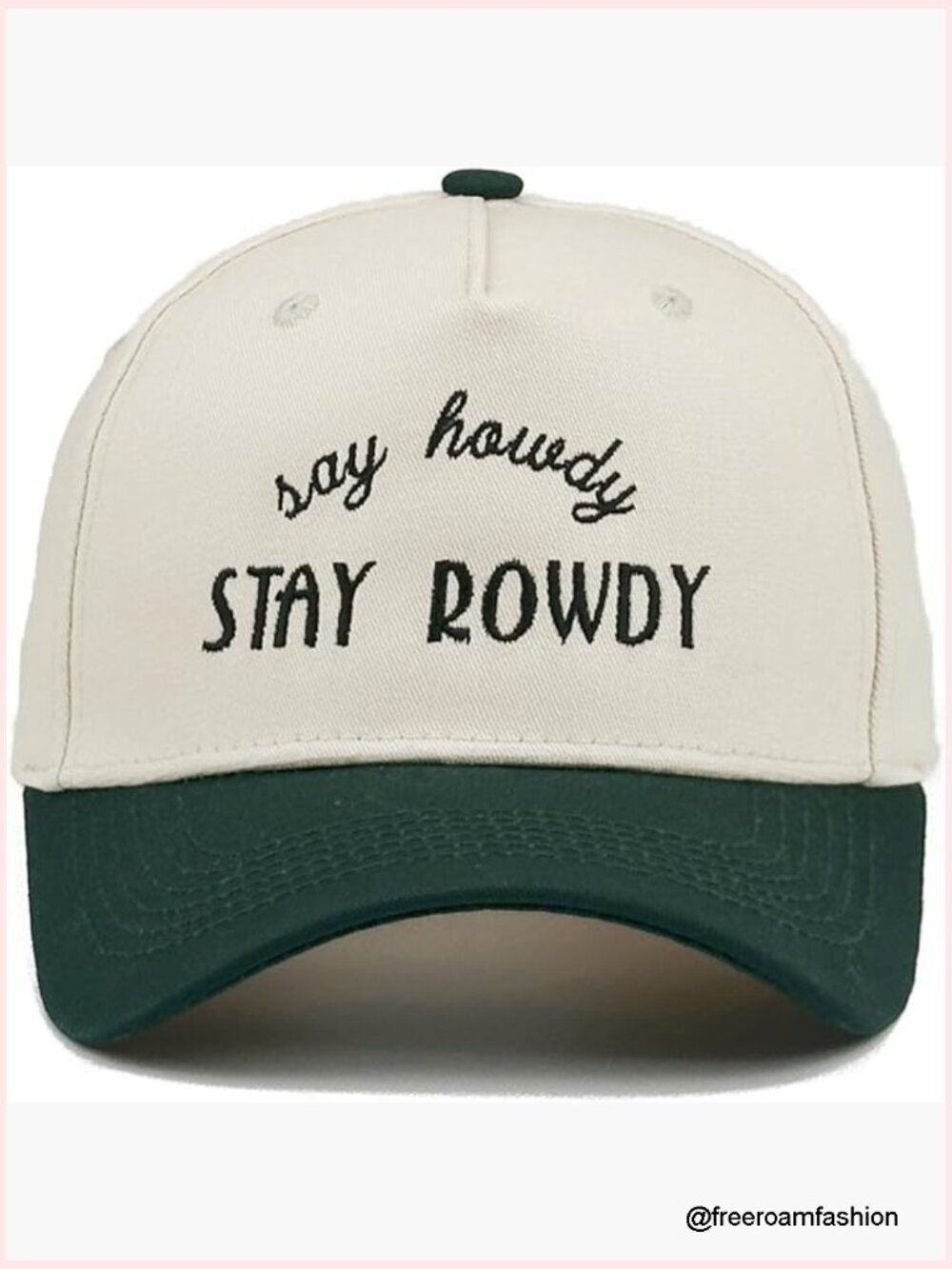 Western Baseball Cap with Embroidered Sayings - Adjustable Cotton Hat